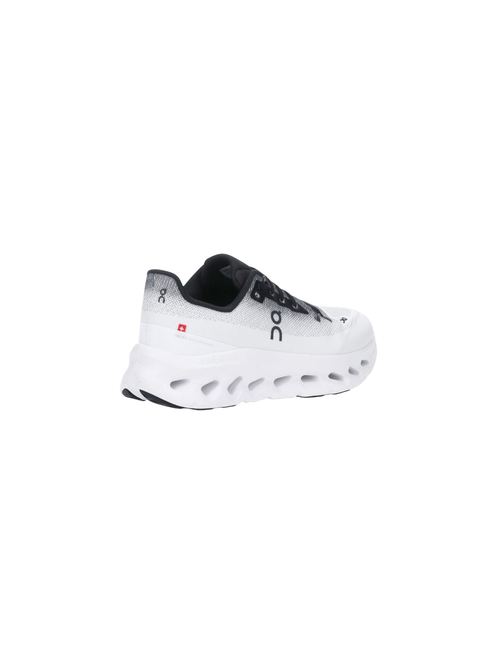 Cushioned White Sneakers With Sculpted Sole And Cut-Out Details