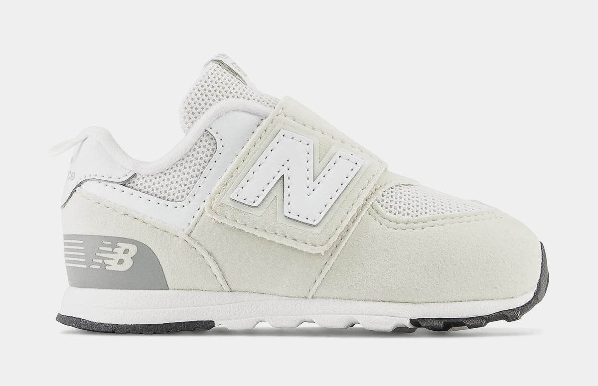 574 B Hook & Loop Infant Toddler Lifestyle Shoes (Nimbus Cloud/White)
