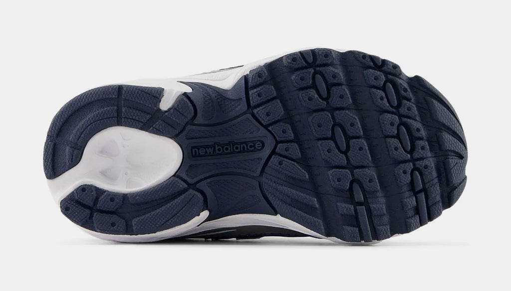 740 Bungee Lace Infant Toddler Lifestyle Shoes (White/Navy)