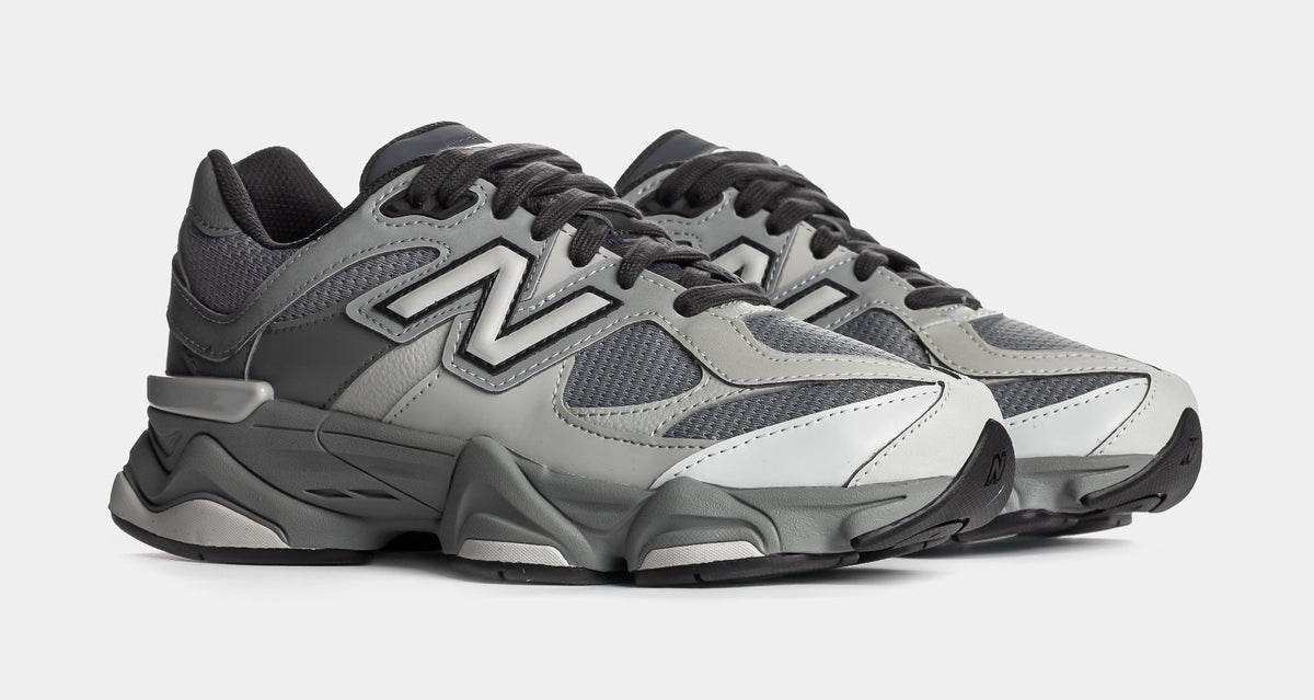 9060 Lace Grade School Lifestyle Shoes (Slate Grey/Harbor Grey)