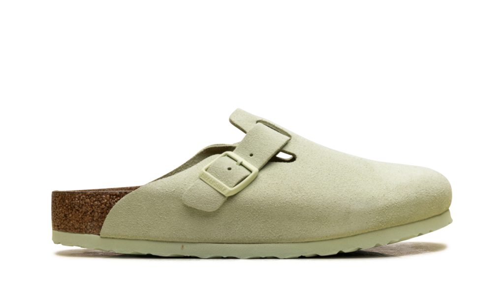 Boston Soft Footbed Suede Leather "Faded Lime" 1027648